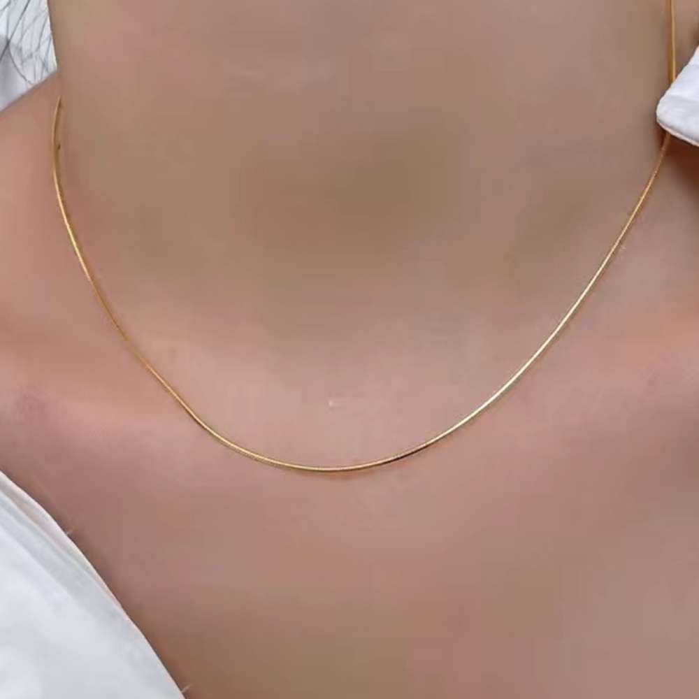 Gold Plated Delicate Chain Necklace 17”